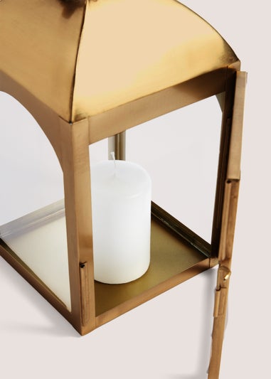 Gold Small Lantern (13cm x 12cm x 31cm)