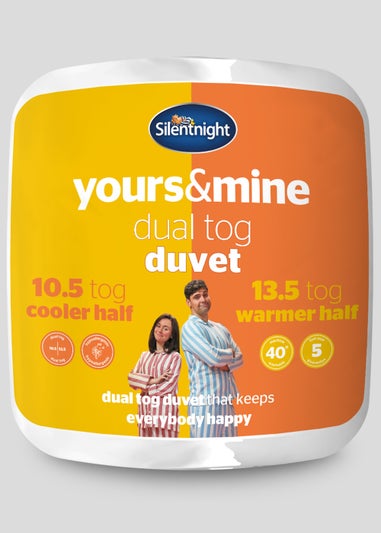Silentnight White Yours & Mine Dual Tog Duvet