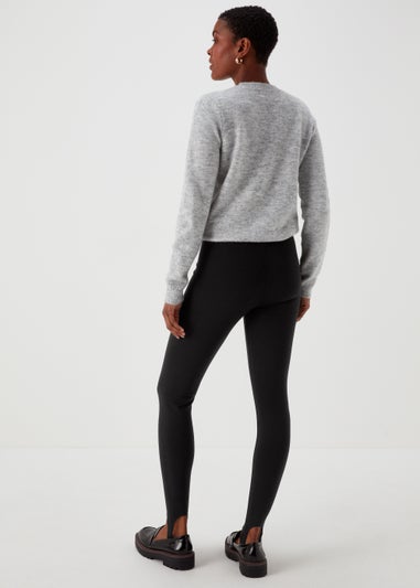 Black Stirrup Ponte Leggings