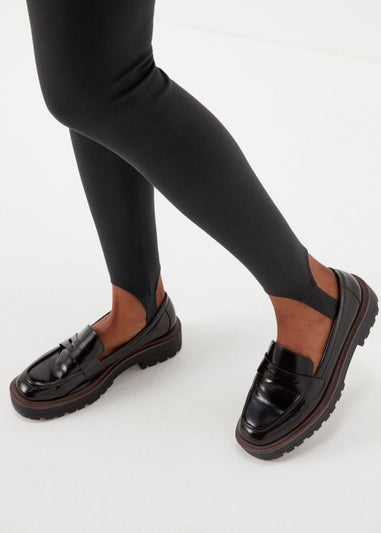 Black Stirrup Ponte Leggings