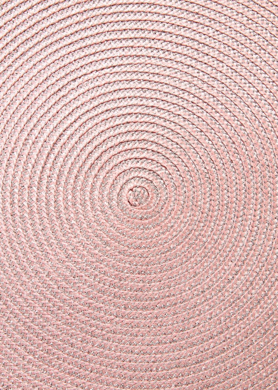 2 Pack Pink Silver Placemats (38cm)