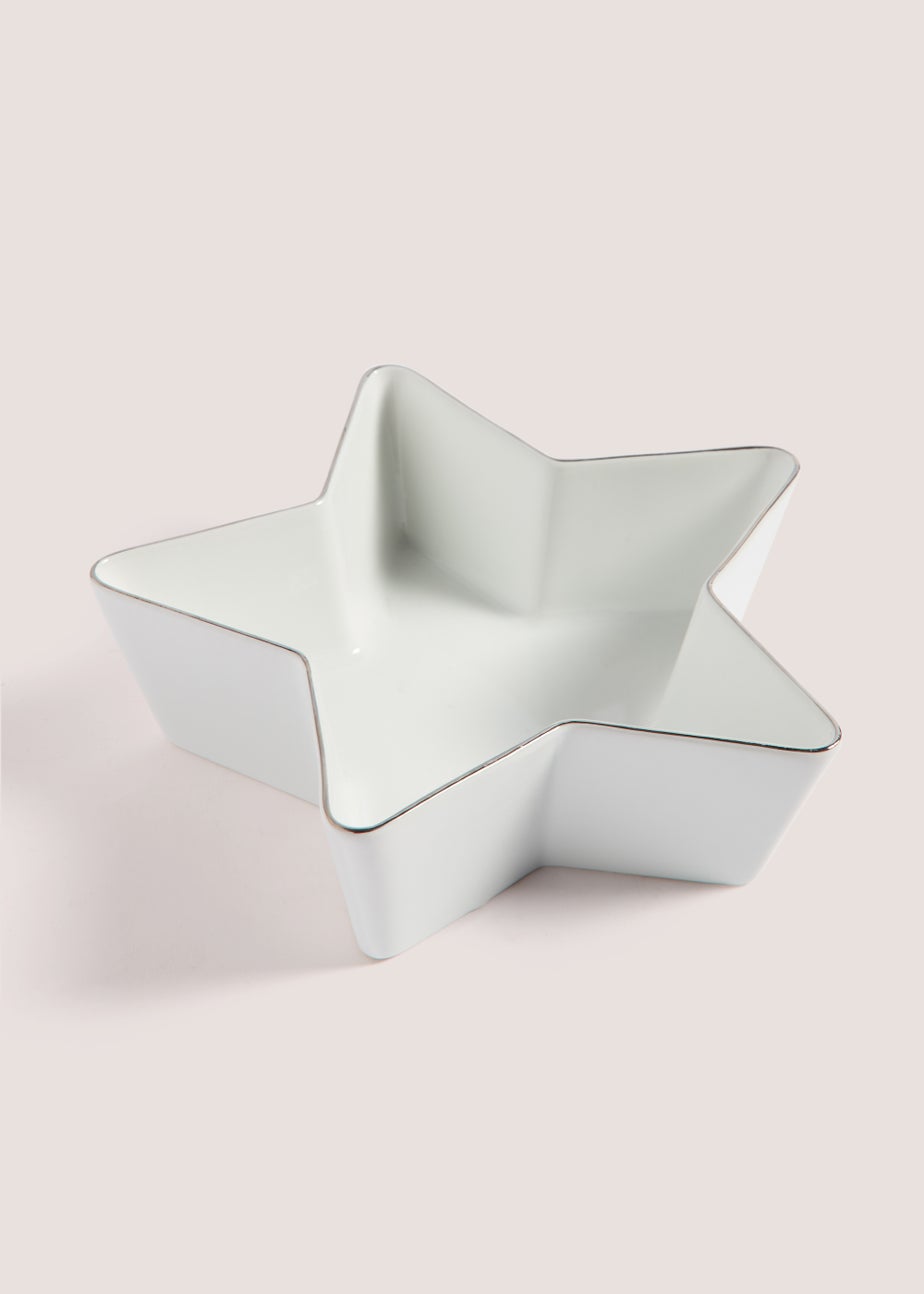 Silver Rim Star Dish (22cm x 17.5cm)