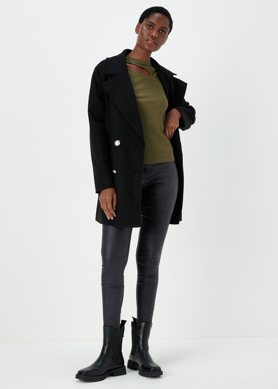 Black PU Coated Leggings