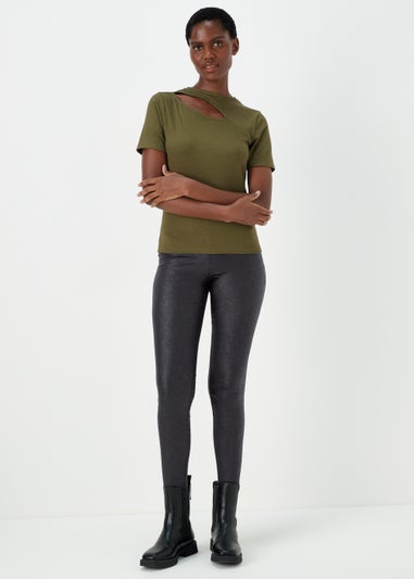 Black PU Coated Leggings