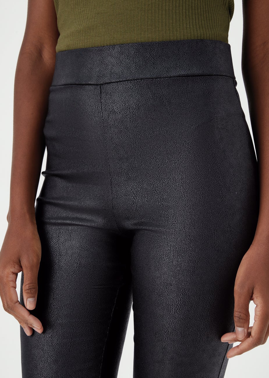 Black PU Coated Leggings