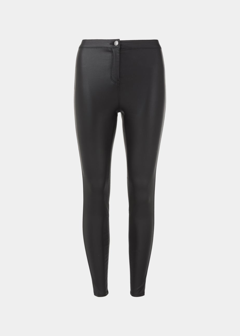 Jessie Black Coated Trousers
