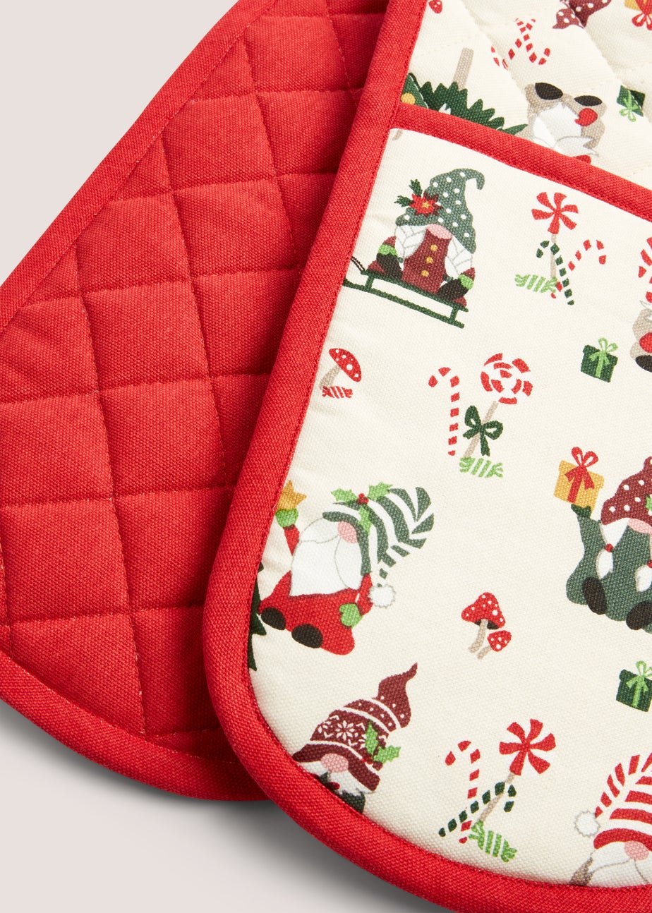 Red Christmas Gonk Oven Gloves (90cm x 18cm)