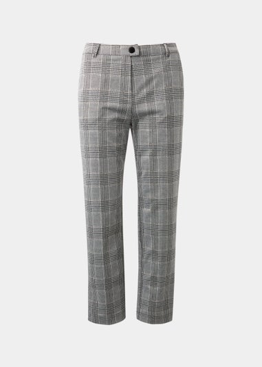 Grey Check Elasticated Trousers