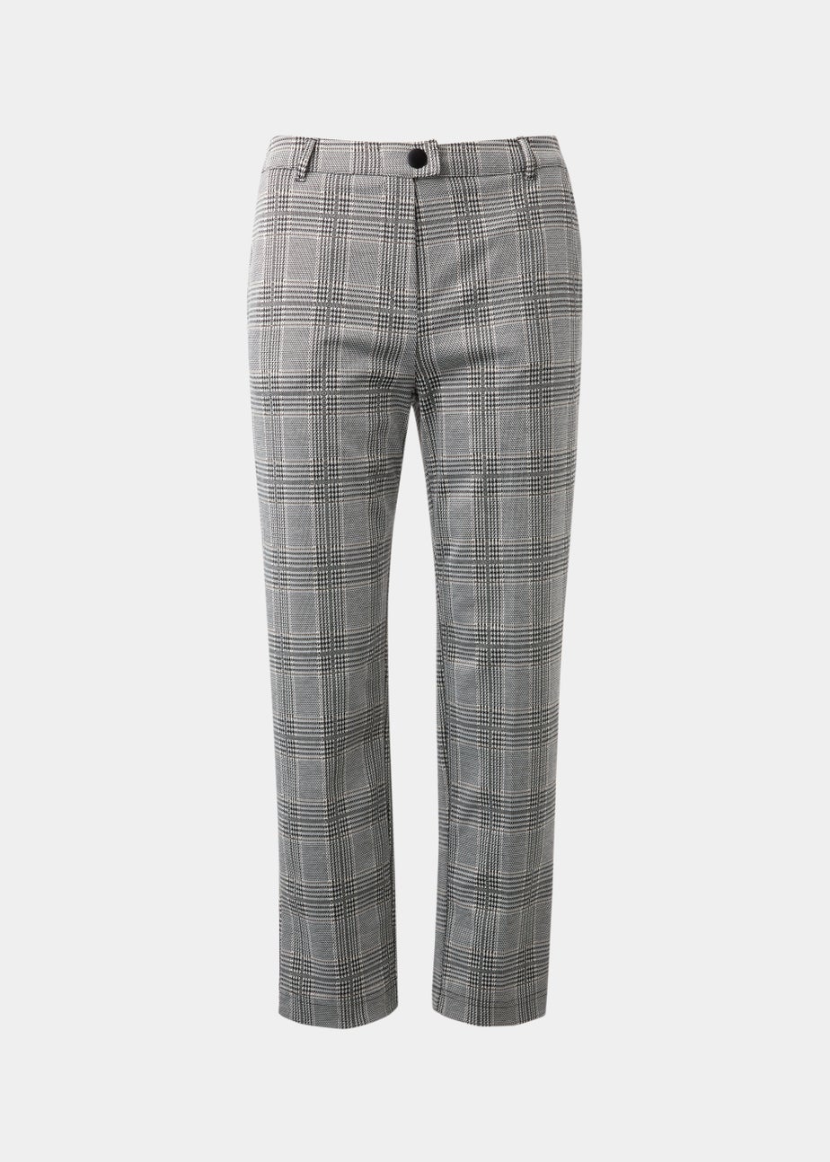 Grey Check Elasticated Trousers