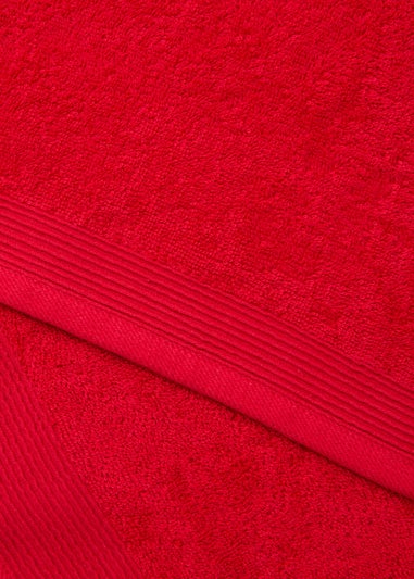 Red Low Twist 100% Cotton Towels
