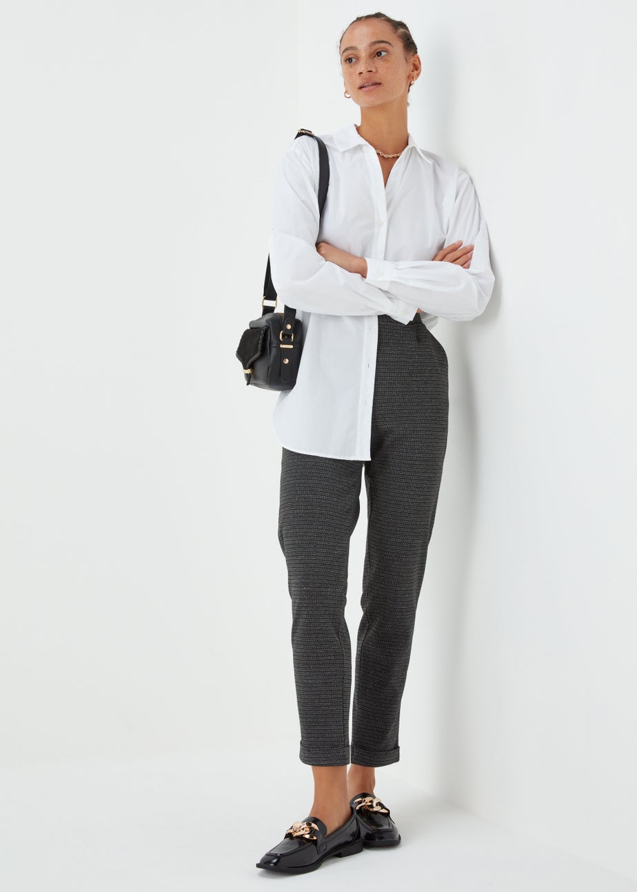 Black Pull On Trousers