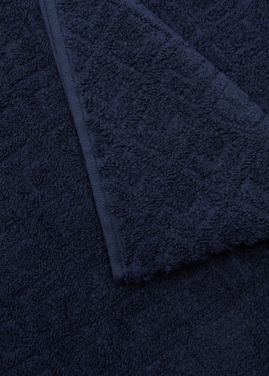 Navy Block 100% Cotton Towels