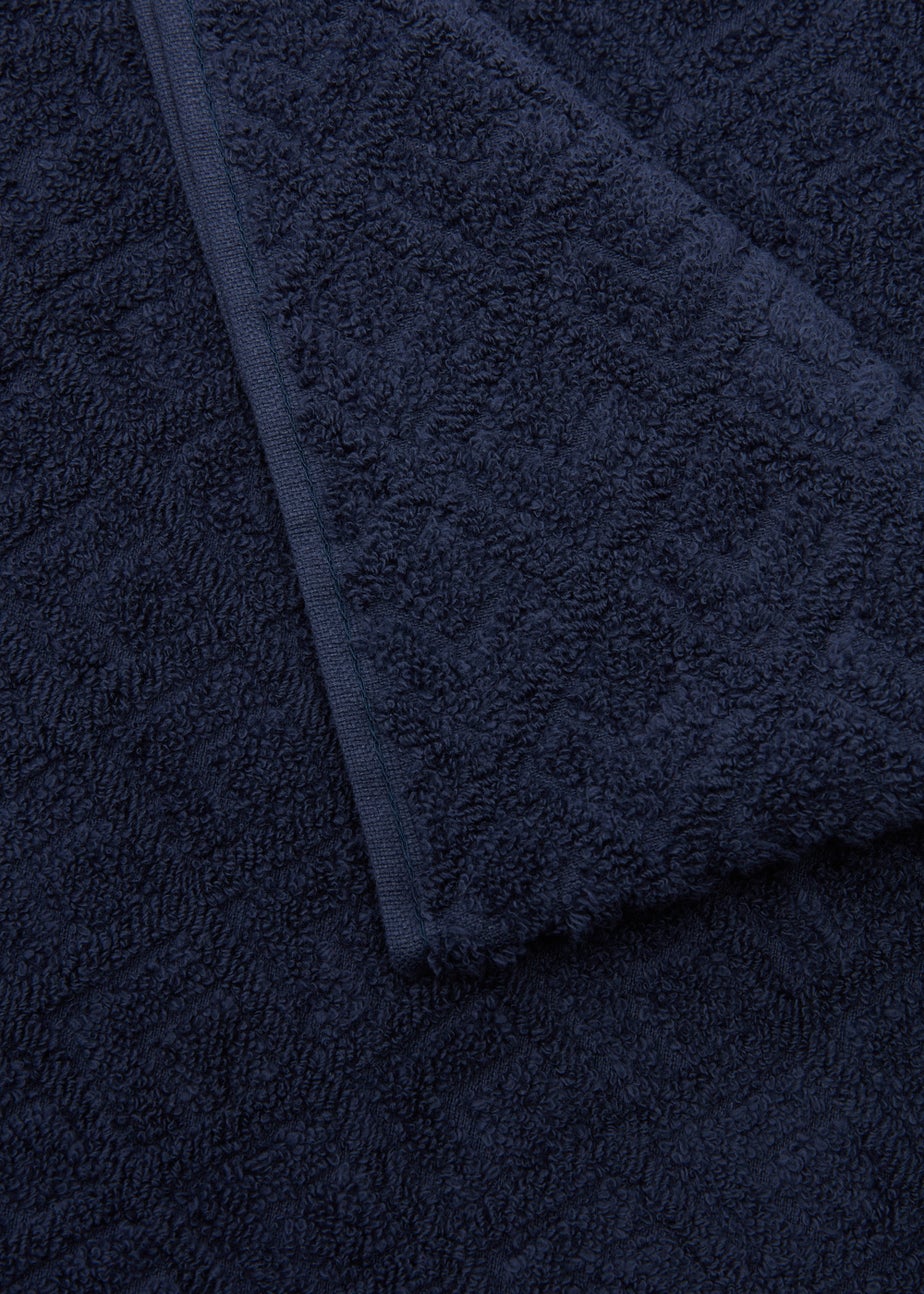 Navy Block 100% Cotton Towels