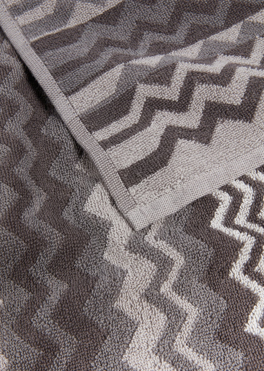 Grey Chevron 100% Cotton Towels