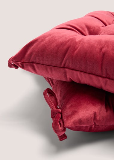 2 Pack Red Seat Pads (41cm x 41cm x 8cm)
