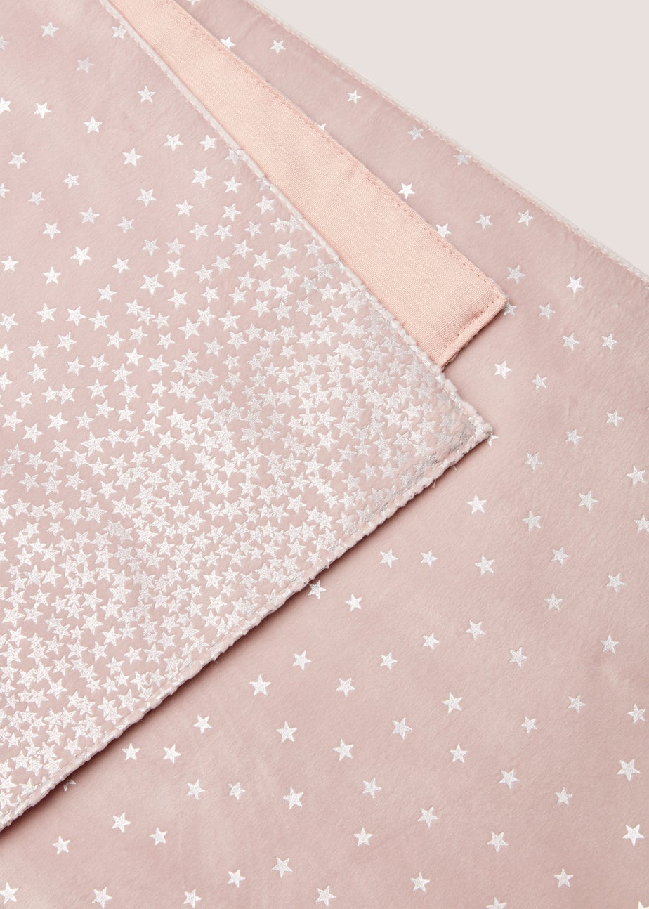 Pink Silver Star Christmas Runner (230cm x 35cm)