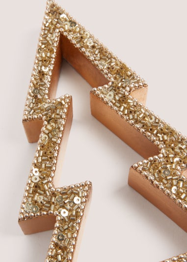 Gold Small Christmas Tree Decoration (11.5cm x 2.5cm x 15cm)