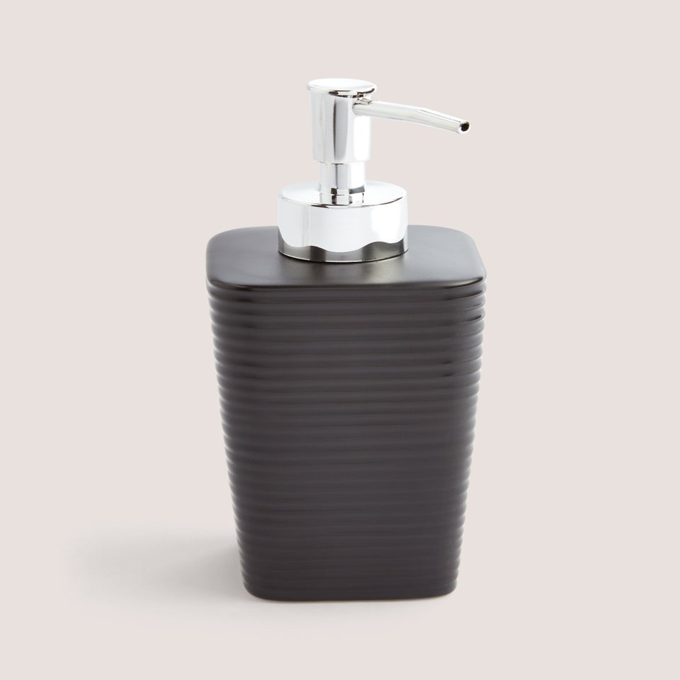 Black Ceramic Soap Dispenser