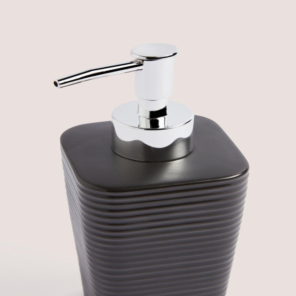 Black Ceramic Soap Dispenser