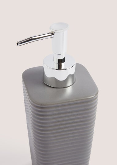 Grey Ceramic Soap Dispenser