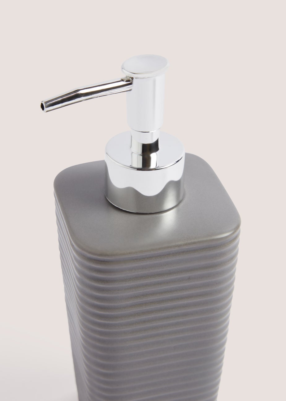 Grey Ceramic Soap Dispenser