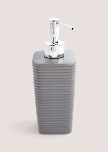 Grey Ceramic Soap Dispenser