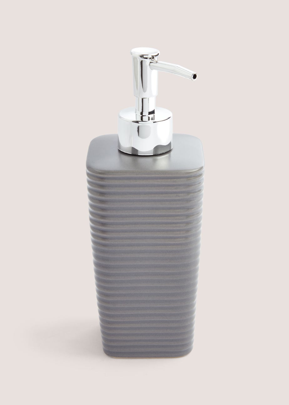 Grey Ceramic Soap Dispenser