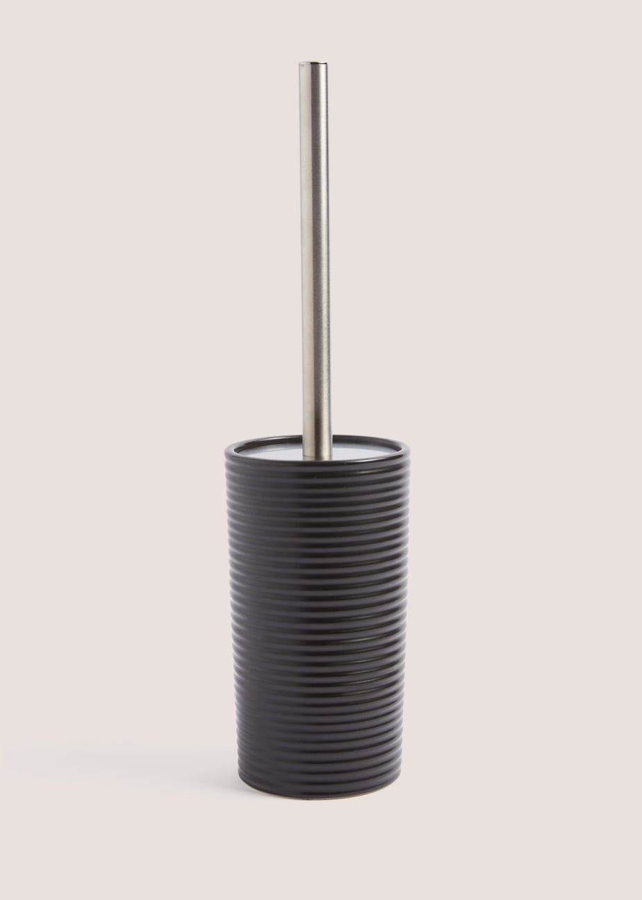 Black Ceramic Toilet Brush (20cm x 10cm x 58cm)