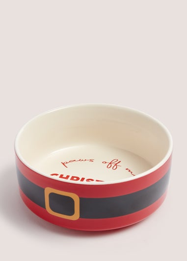 Santa Christmas Pet Bowl (15cm x 15cm x 6cm)