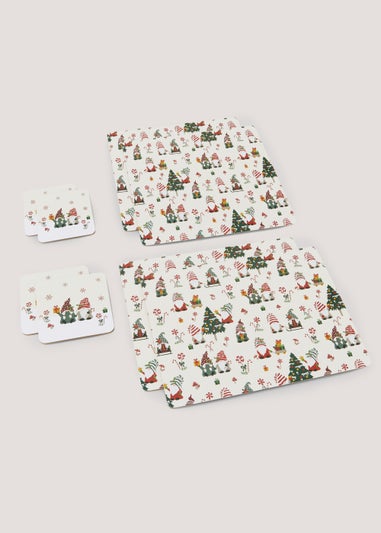 8 Pack Christmas Gonk Placemats & Coasters Set