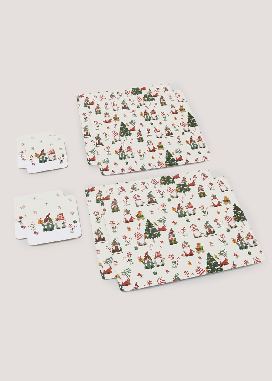 8 Pack Christmas Gonk Placemats & Coasters Set