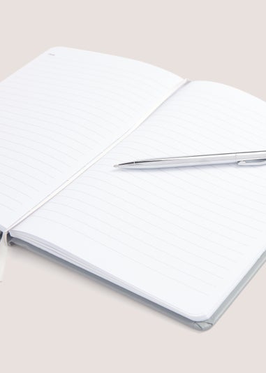 Grey Cat Notebook & Pen Set (22cm x 15.5cm x 1.5cm)