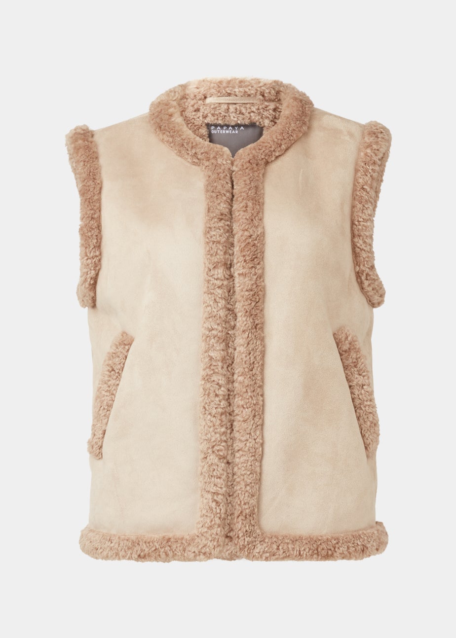 Beige Suede Gilet
