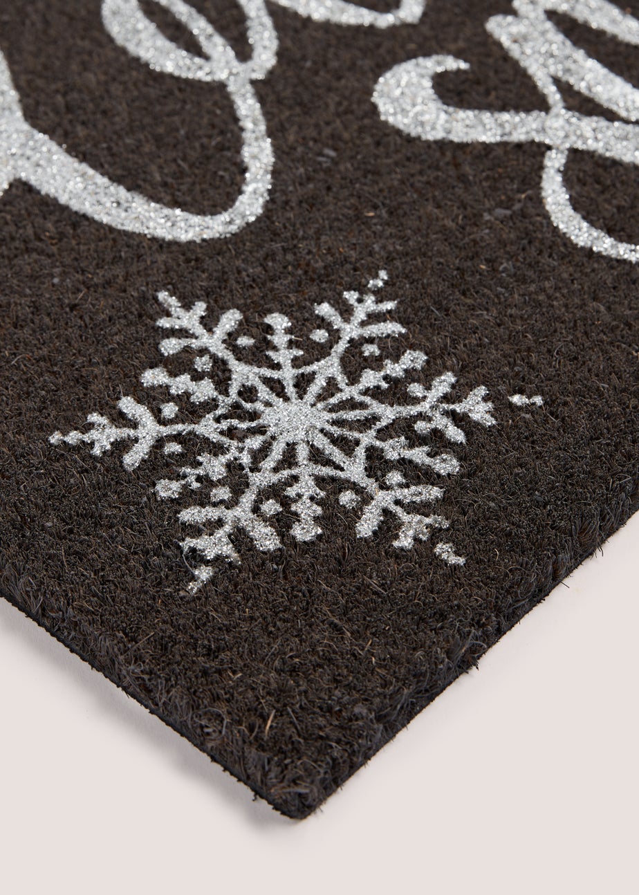 Let it Snow Metallic Christmas Doormat (60cm x 40cm)