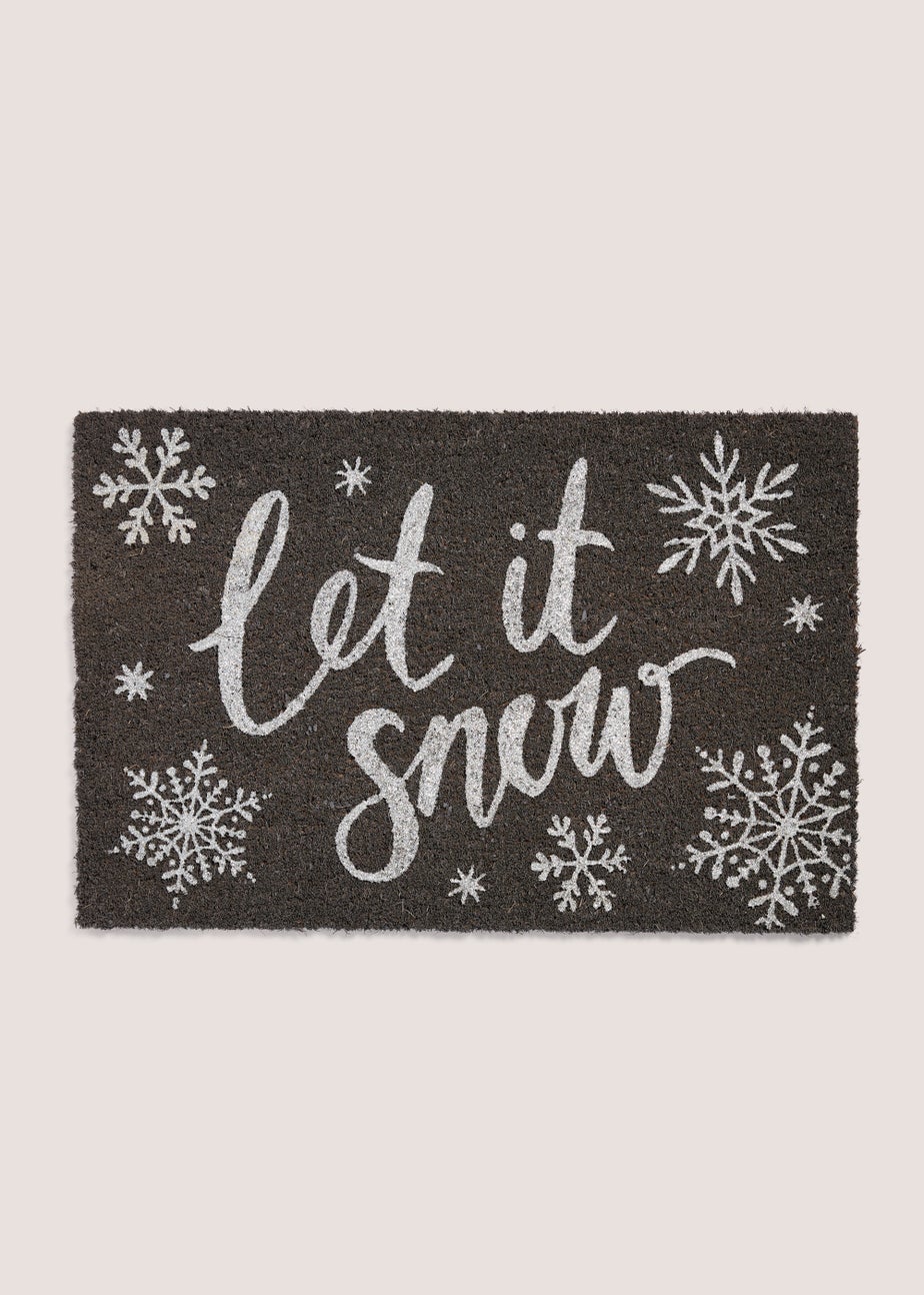 Let it Snow Metallic Christmas Doormat (60cm x 40cm)