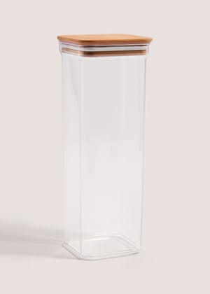Clear Extra Tall Square Wood Food Storage