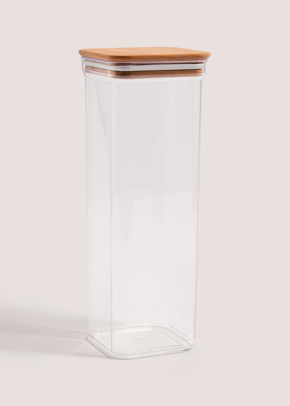Clear Extra Tall Square Wood Food Storage