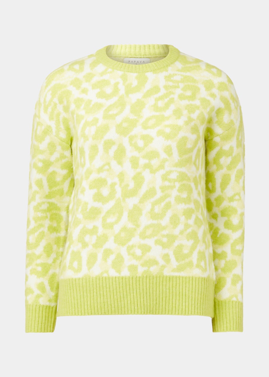 Lime Animal Print Jumper