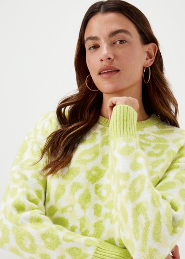 Lime Animal Print Jumper