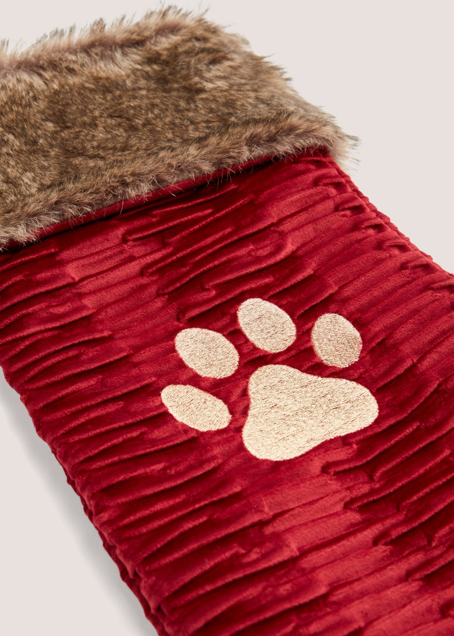 Red Christmas Pet Stocking (51cm x 32cm x 12.5cm)