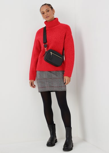 Red Roll Neck Jumper