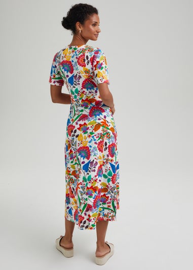 Et Vous Multicoloured Floral Midi Dress