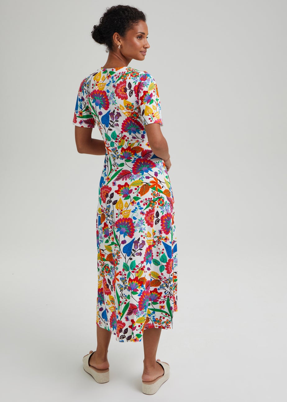 Et Vous Multicoloured Floral Midi Dress