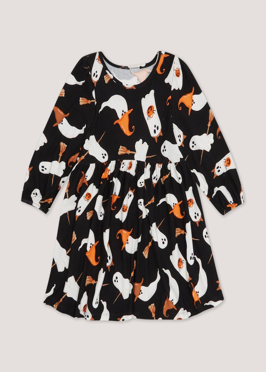 Kids Black Halloween Soft Touch Dress (9mths-6yrs)