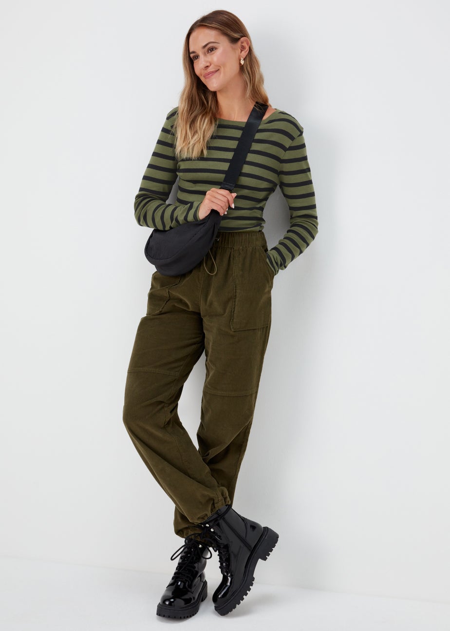 Black Stripe Print Long Sleeve T-Shirt