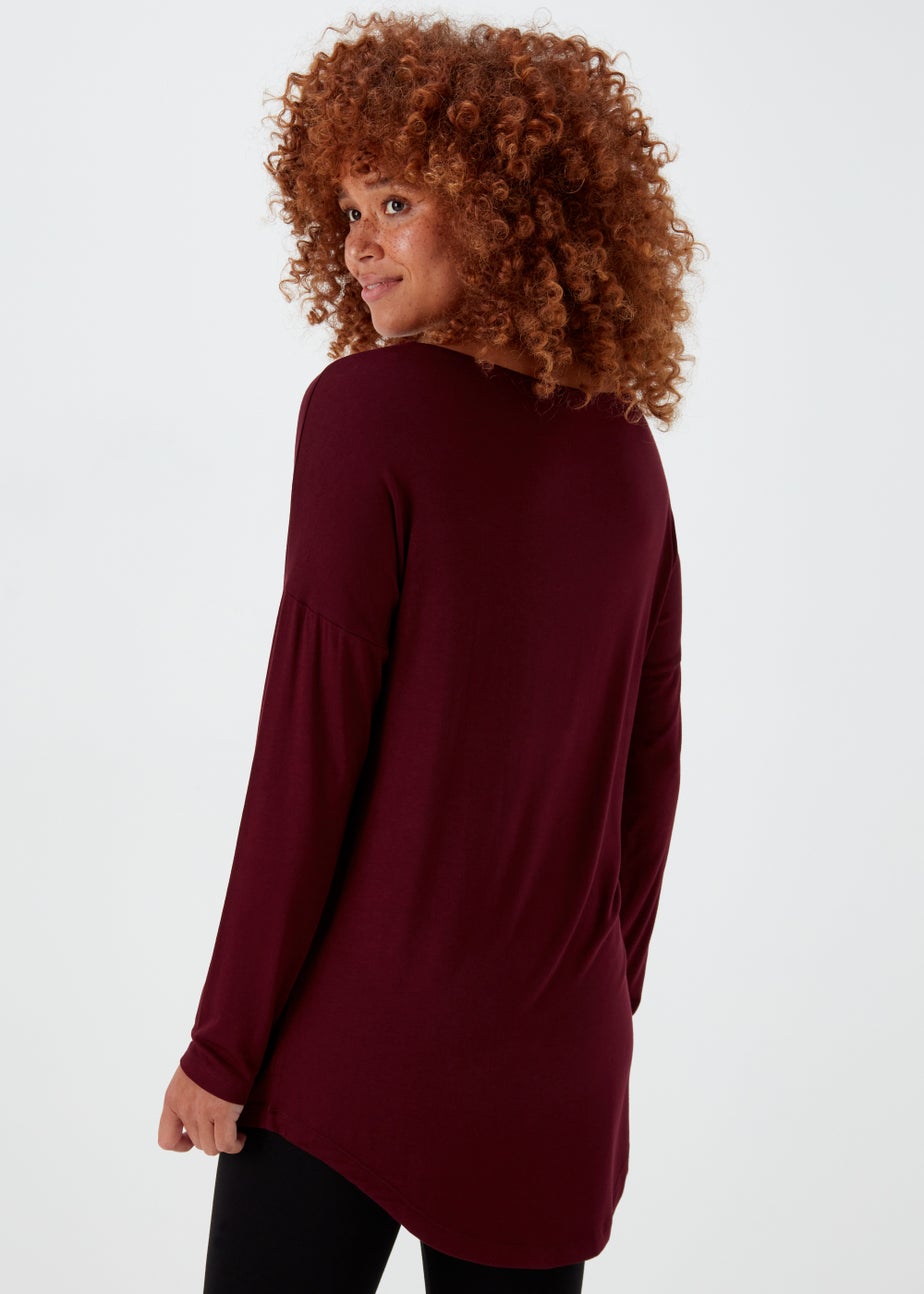 Burgundy Longline Top