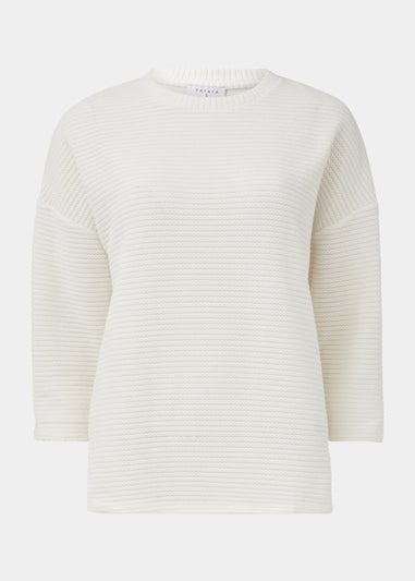 Cream Chenille Crewneck Top