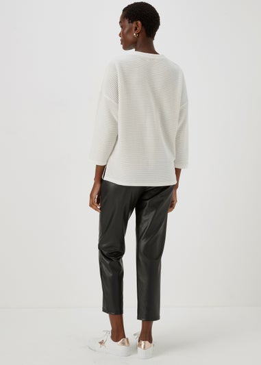 Cream Chenille Crewneck Top