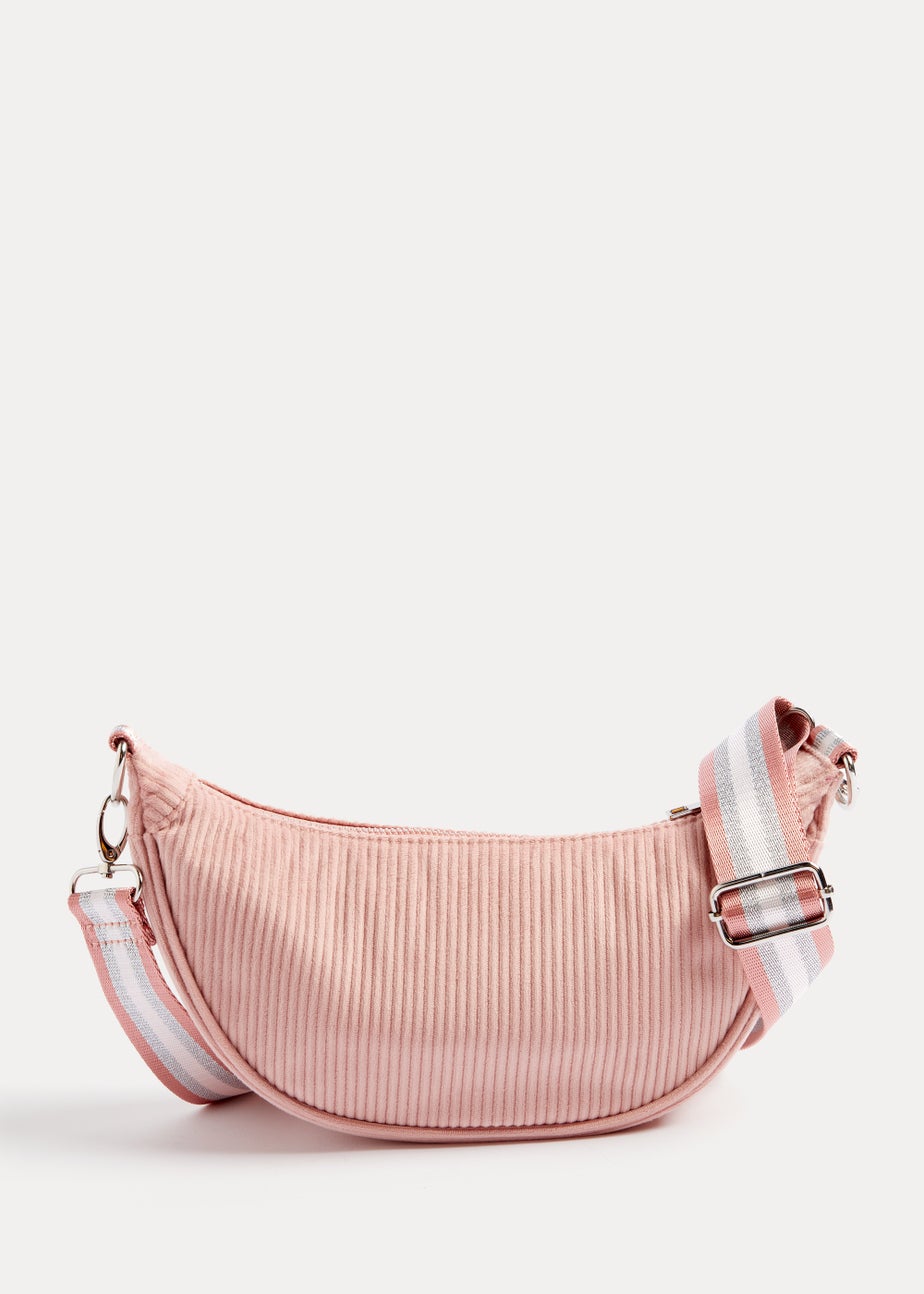 Kids Beige Cord Crossbody Bag