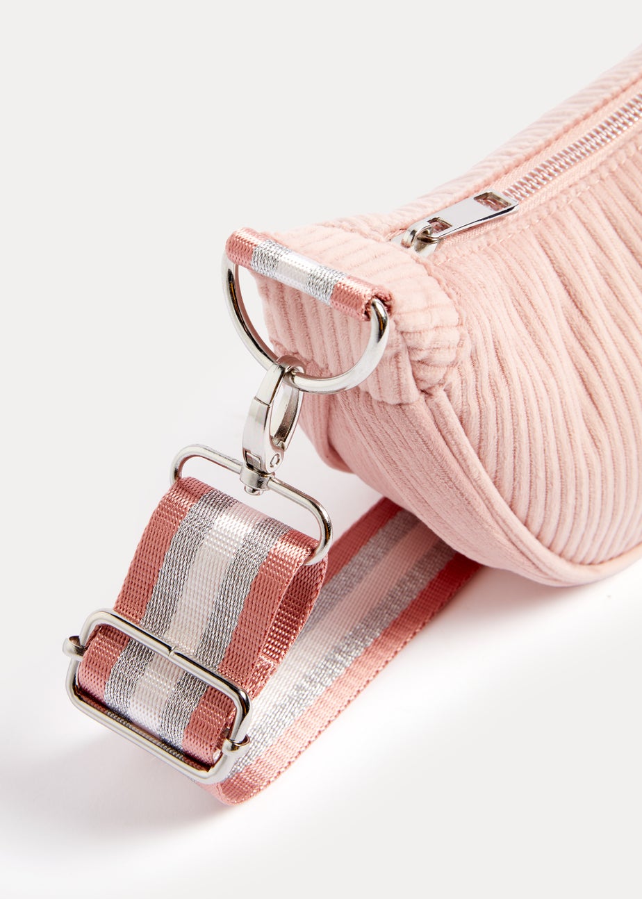 Kids Beige Cord Crossbody Bag